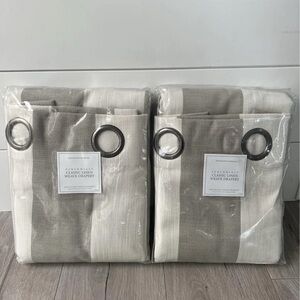 RH Restoration Hardware Perennials Classic Linen Weave Drapery Outdoor